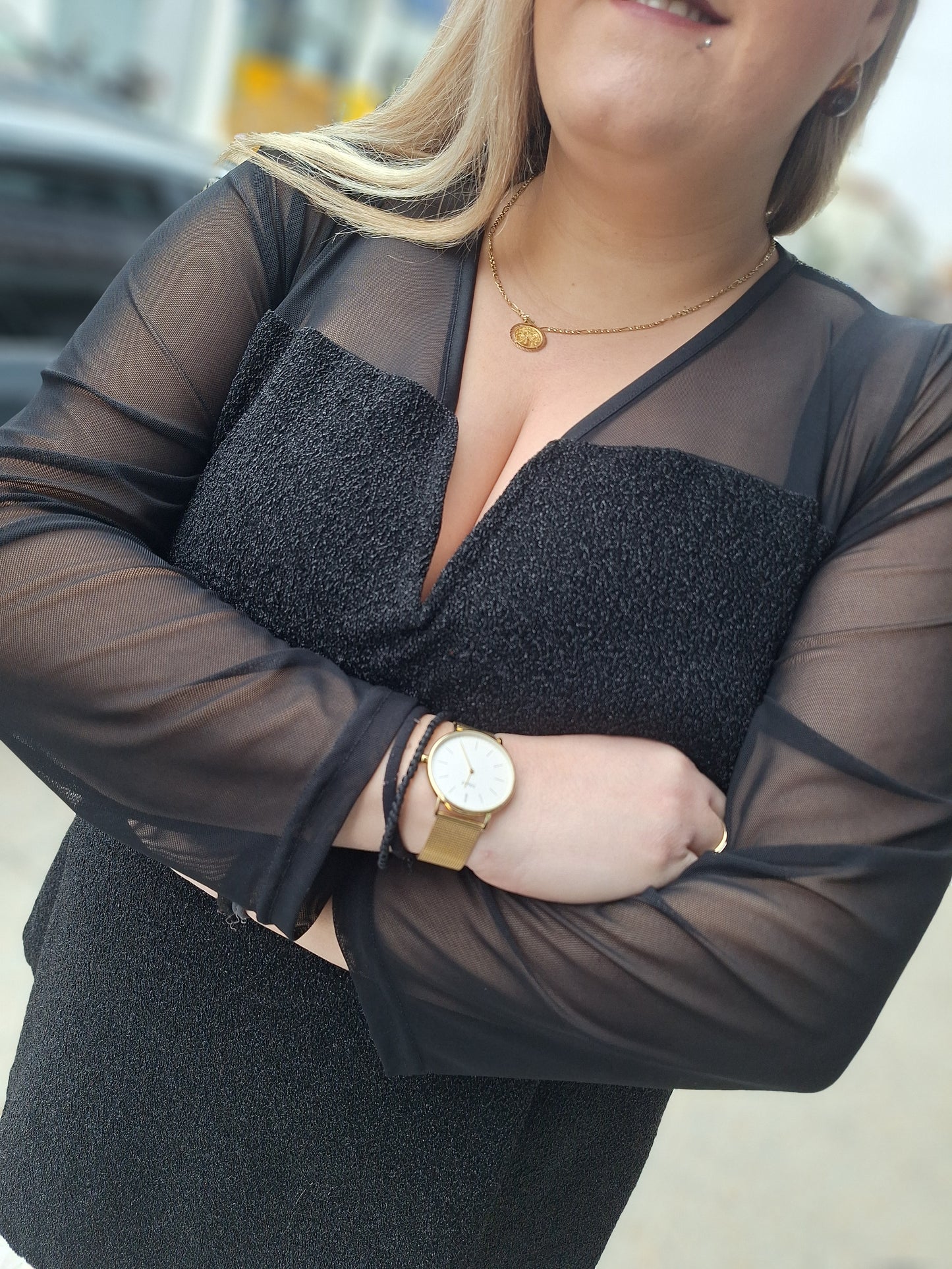 SEXY BLACK BLOUSE
